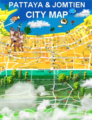 Pattaya City Map - Pattaya Stadtplan mit Hotels